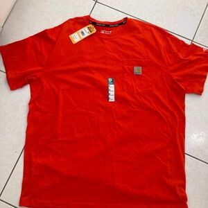 Brand new orange short sleeved men’s T-shirt